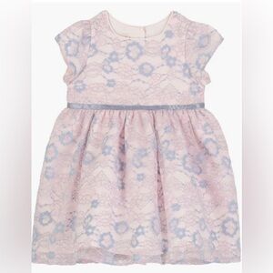 🛍️NWT Pastourelle 12 Months 2pc Girl Lace Dress - Pink/Blue